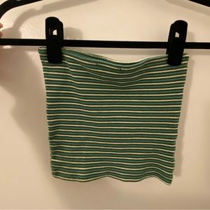Brandy Melville green striped tube top